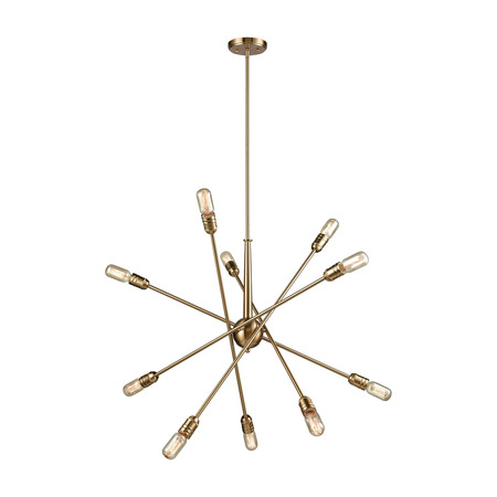 ELK LIGHTING Delphine 10-Light Chandelier in Satin Brass 46241/10